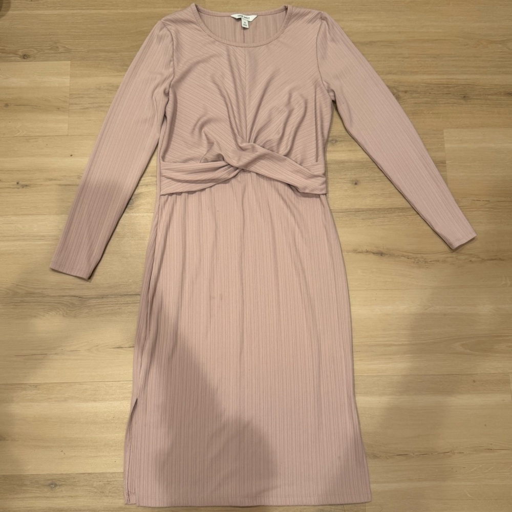 Nine West Mauve Long Sleeve Dress